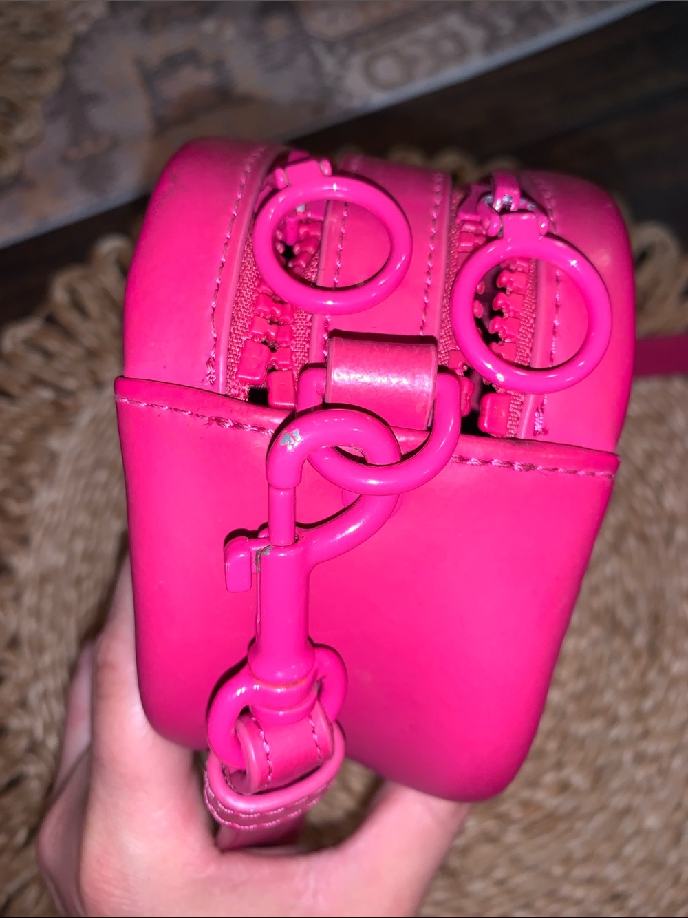 Tory Burch Perry Bombe Mini Crossbody Camera Bag in Pink - Picture 6 of 14